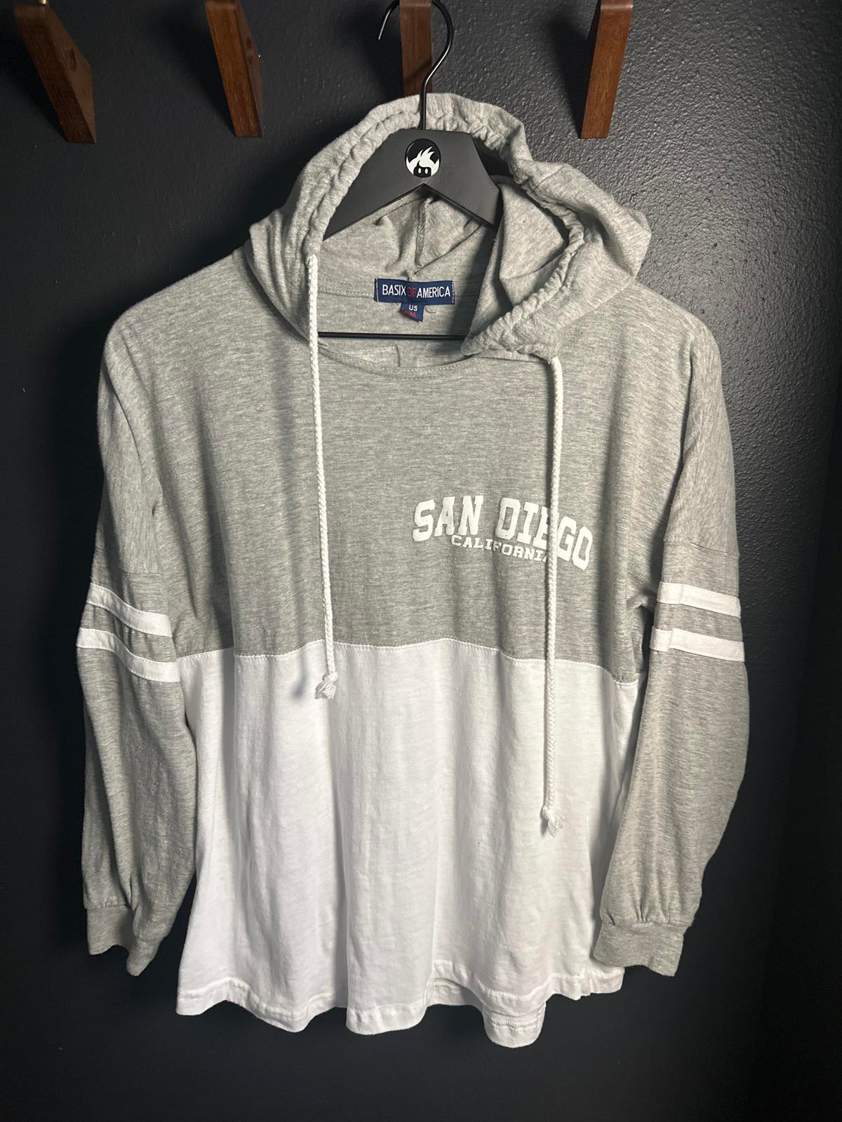 Basic America San Diego California Hooded Long Sleeve T-Shirt