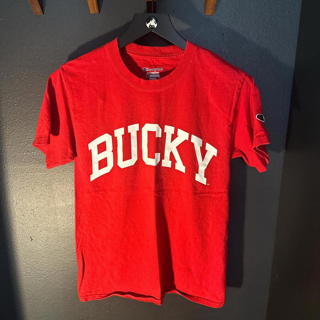 Champion Authentic Red Wisconsin 'Bucky' Graphic T-Shirt Size S