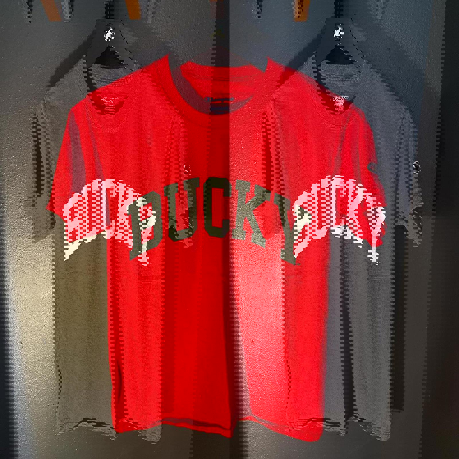 Champion Authentic Red Wisconsin 'Bucky' Graphic T-Shirt Size S
