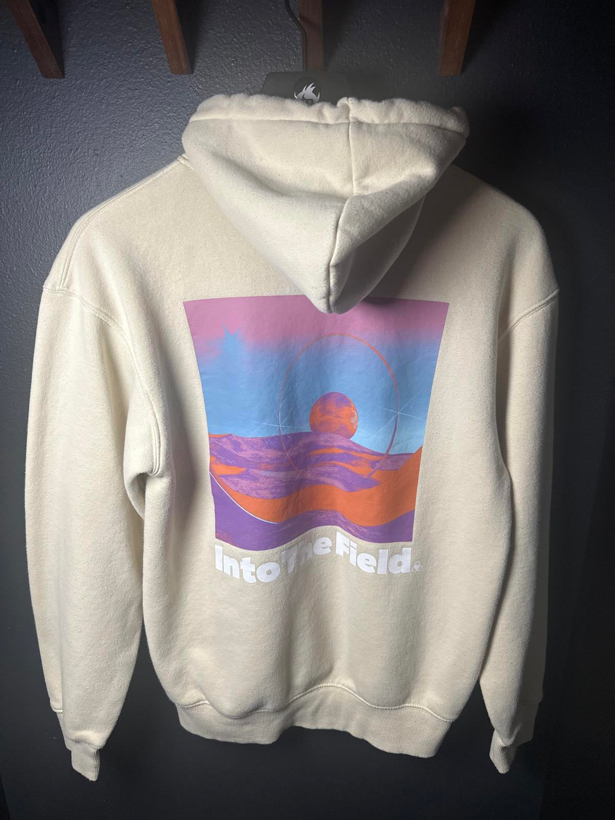H&M Beige Hoodie with 'Into The Field' Print