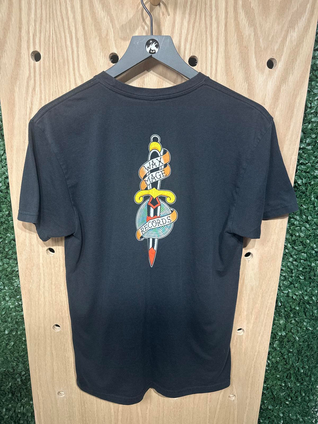 Next Level Apparel Black Graphic T-Shirt - Wax Mage Records Logo