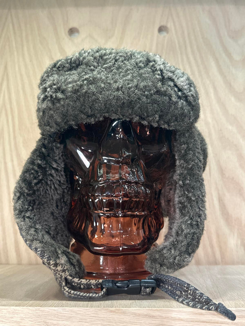 Faded Glory Plaid Winter Trapper Hat with Faux Fur Lining
