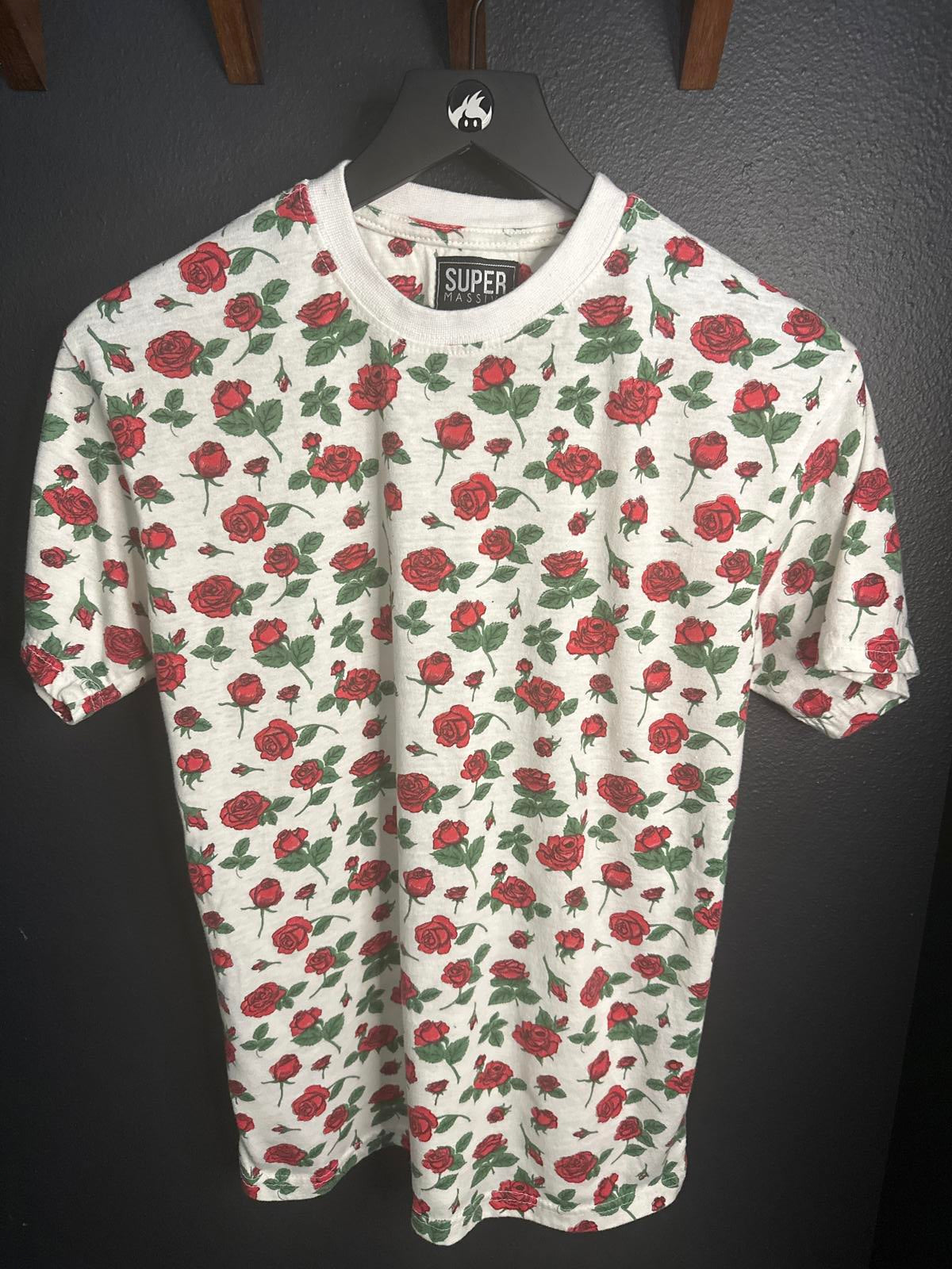 Super Massive Floral Rose Print T-Shirt - Small
