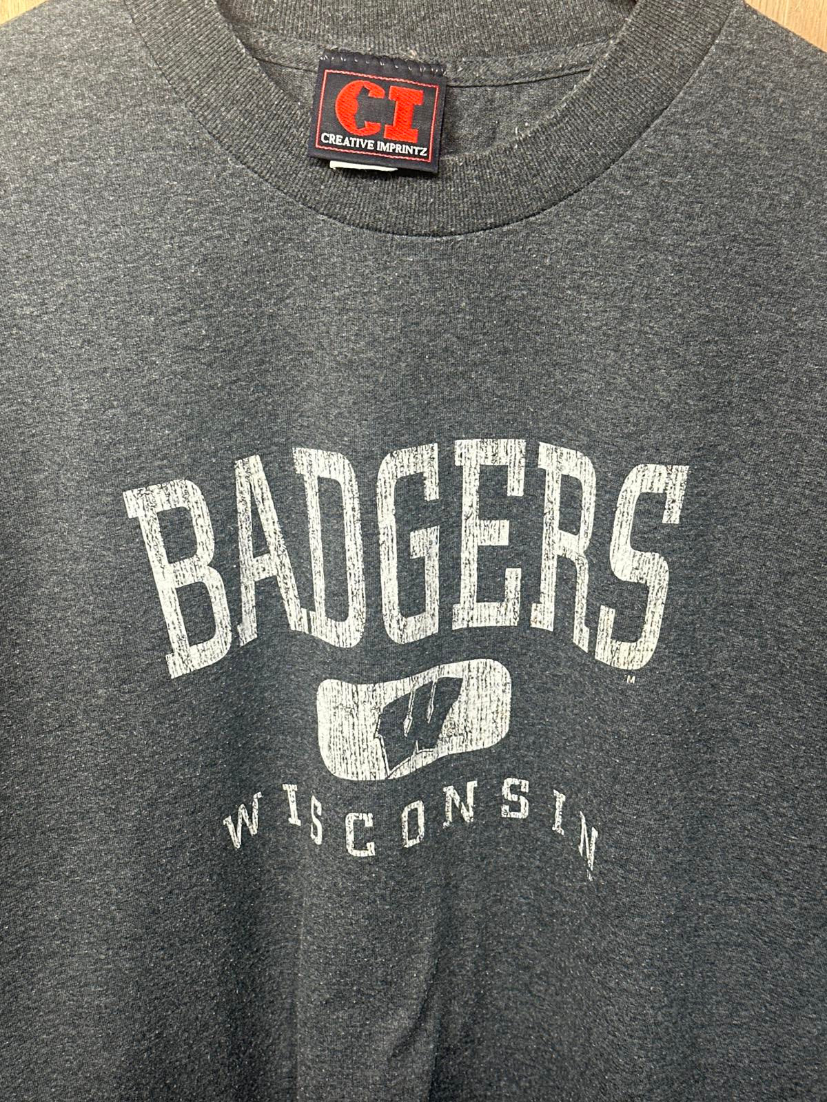 Vintage Creative Imprintz Wisconsin Badgers Long Sleeve T-Shirt