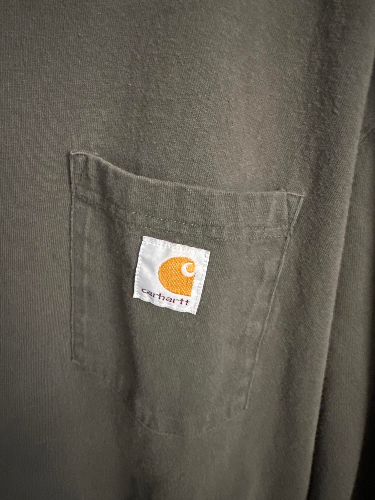 Carhartt Long Sleeve Pocket Tee - Olive Green - XL