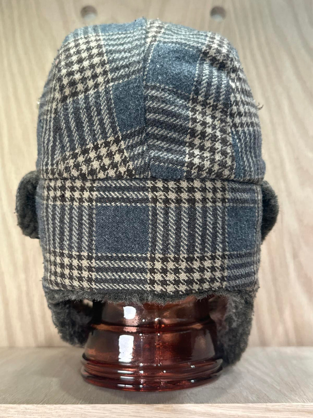 Faded Glory Plaid Winter Trapper Hat with Faux Fur Lining