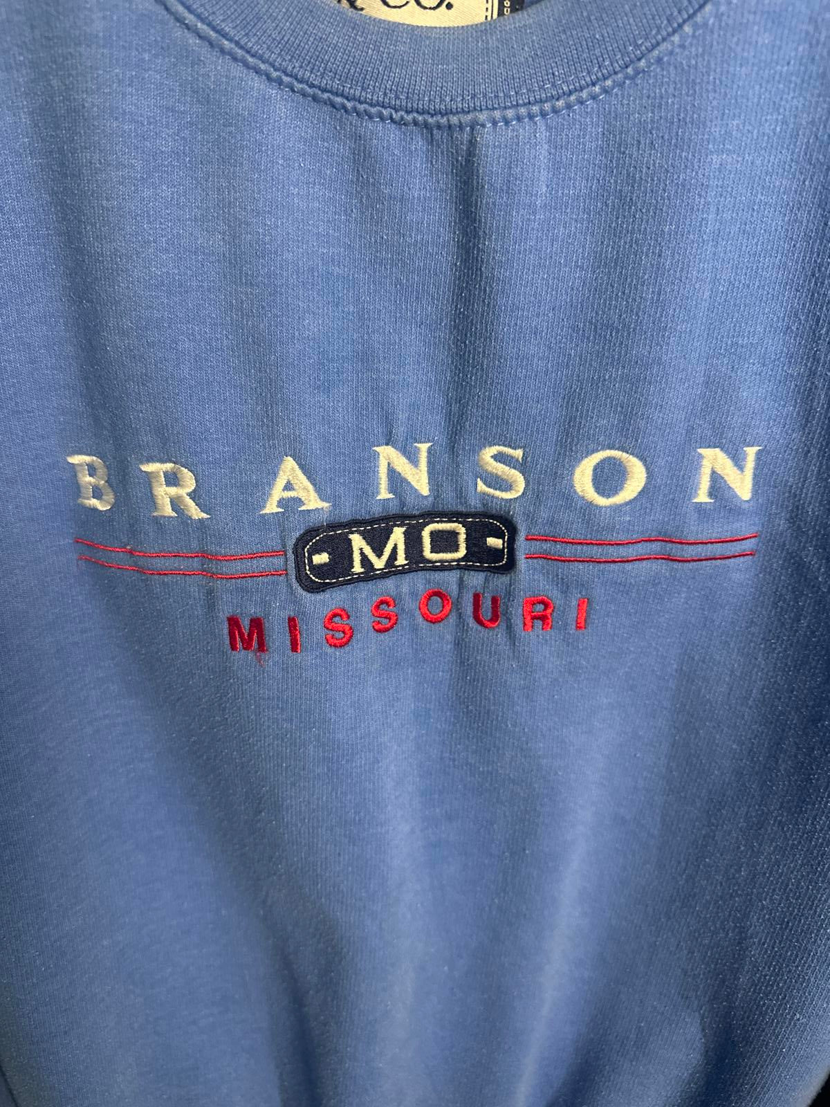 Pacific & Co Branson MO Sweatshirt - Vintage Blue Crew Neck