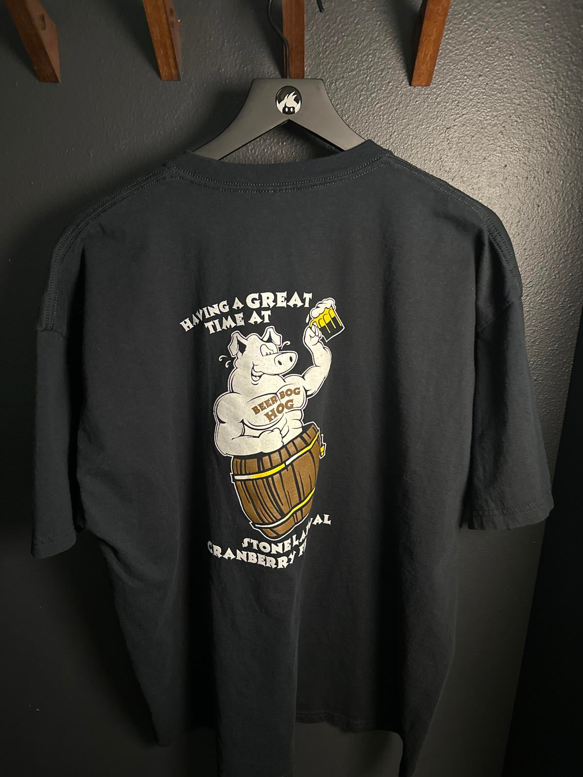 Gildan Black T-Shirt - Stone Lake Cranberry Festival Beer Bog