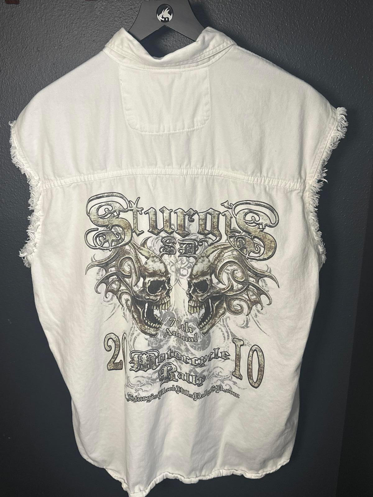 Biker's Edge Sturgis Black Hills Rally Sleeveless Button Up