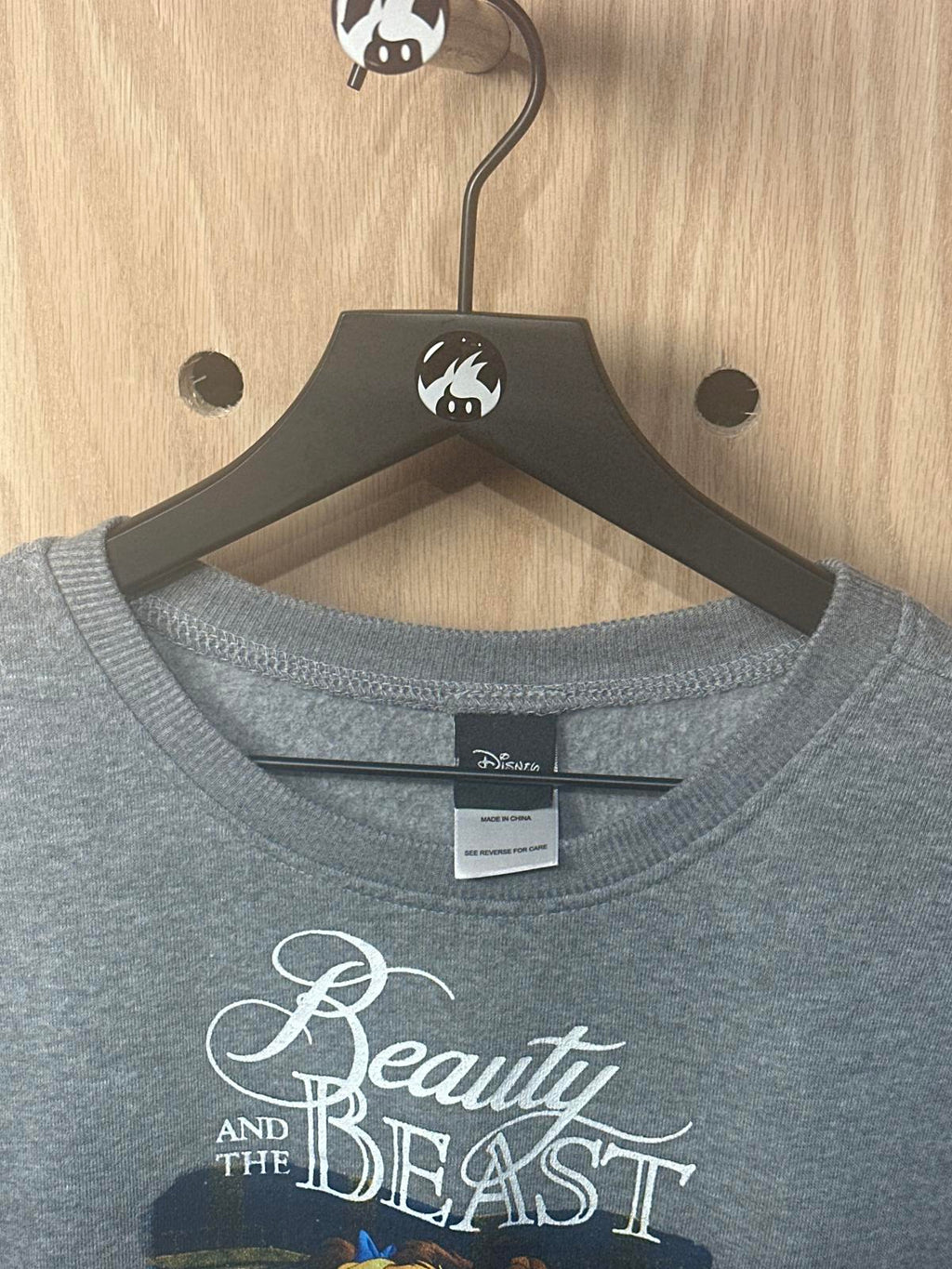 Disney Beauty and the Beast Grey Sweatshirt Crop Top