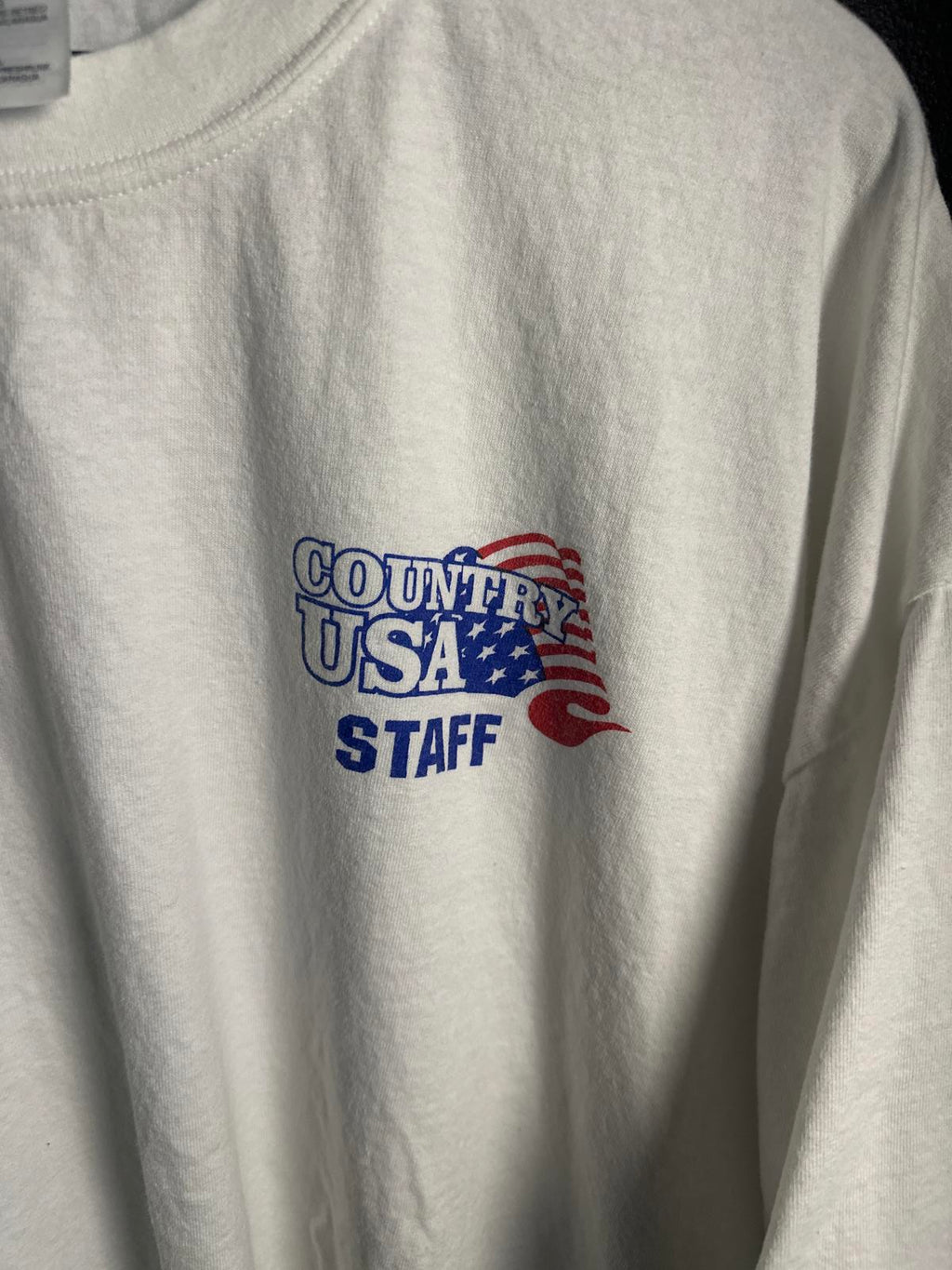 Country USA Staff White Short Sleeve T-Shirt Size 2XL