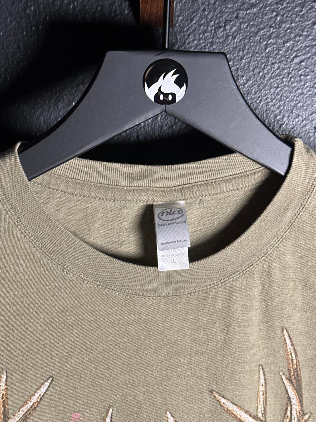 Next Level Apparel Graphic T-Shirt with Deer and 'Quit Staring at My Rack'