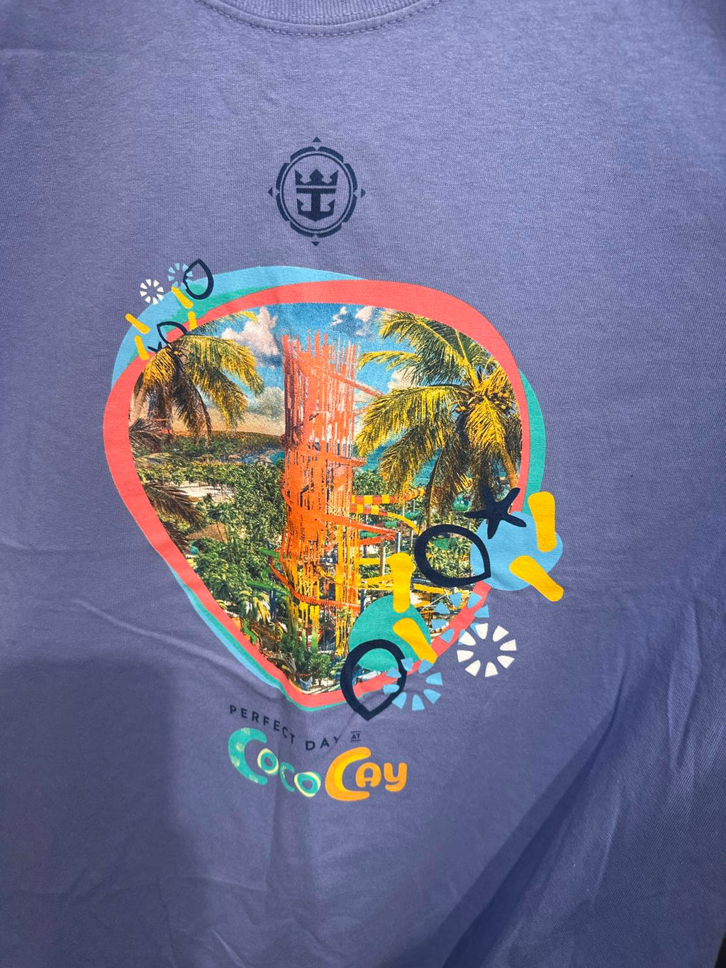 Gildan Heavy Cotton Blue Graphic CocoCa T-Shirt Woman's