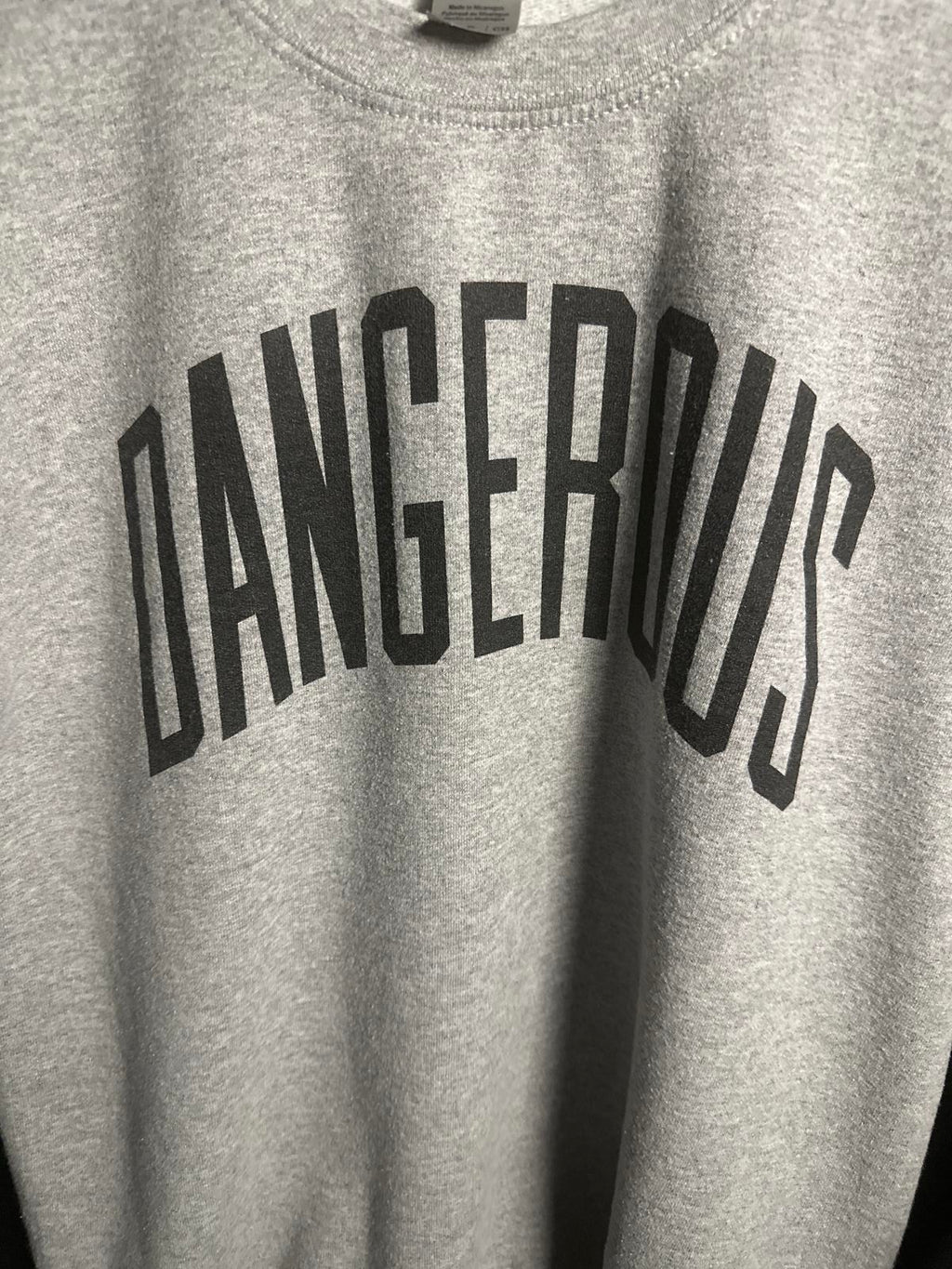 Gildan Grey Dangerous Sweatshirt/Crewneck
