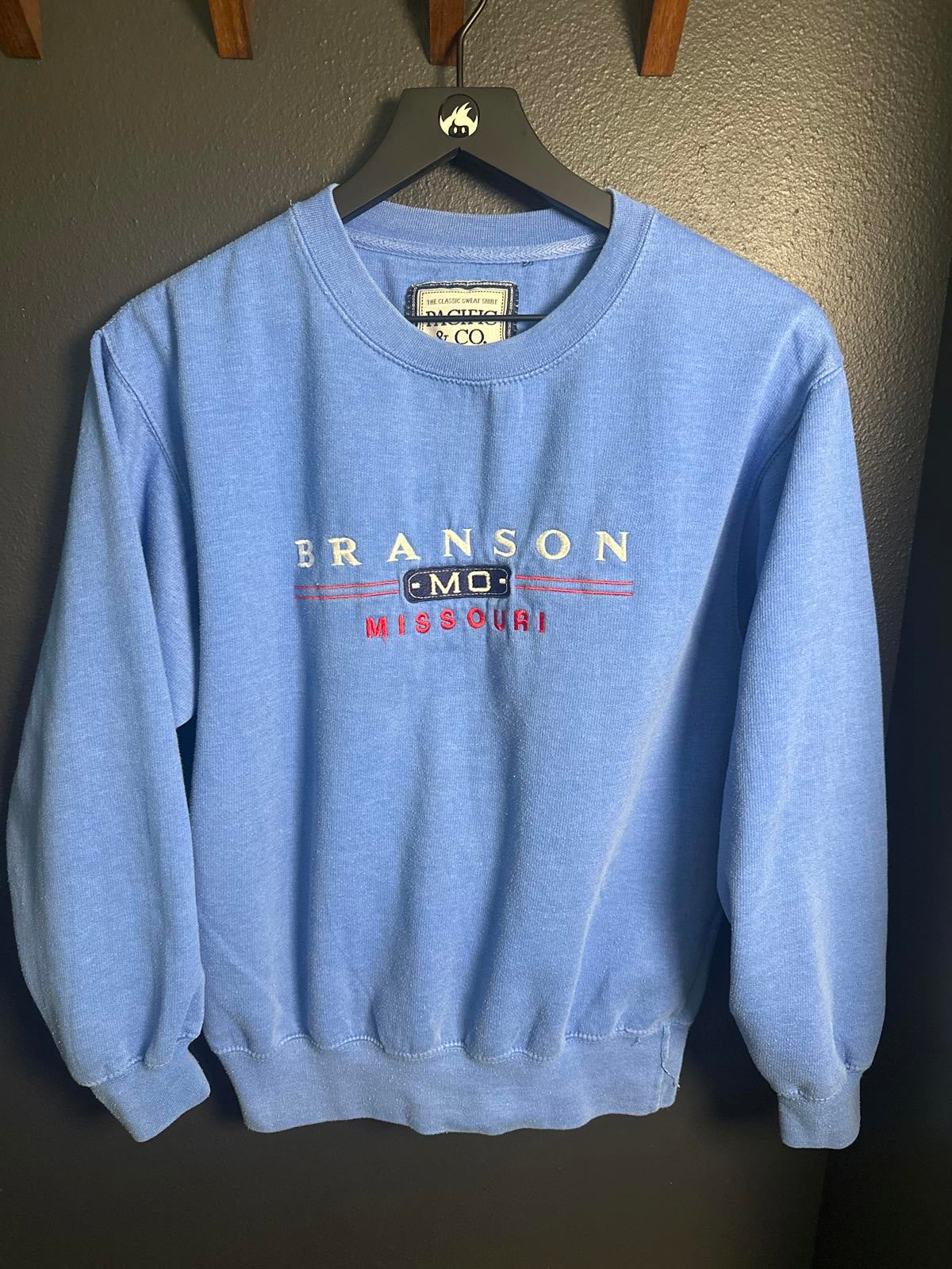 Pacific & Co Branson MO Sweatshirt - Vintage Blue Crew Neck