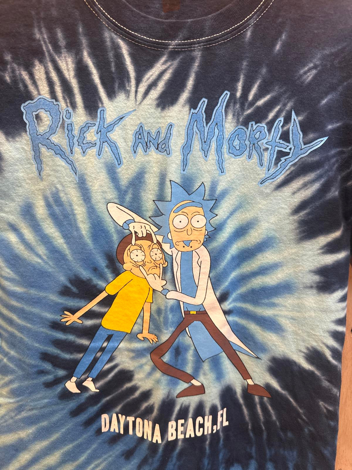 Rick and Morty Daytona Beach FL Tie-Dye Graphic T-Shirt