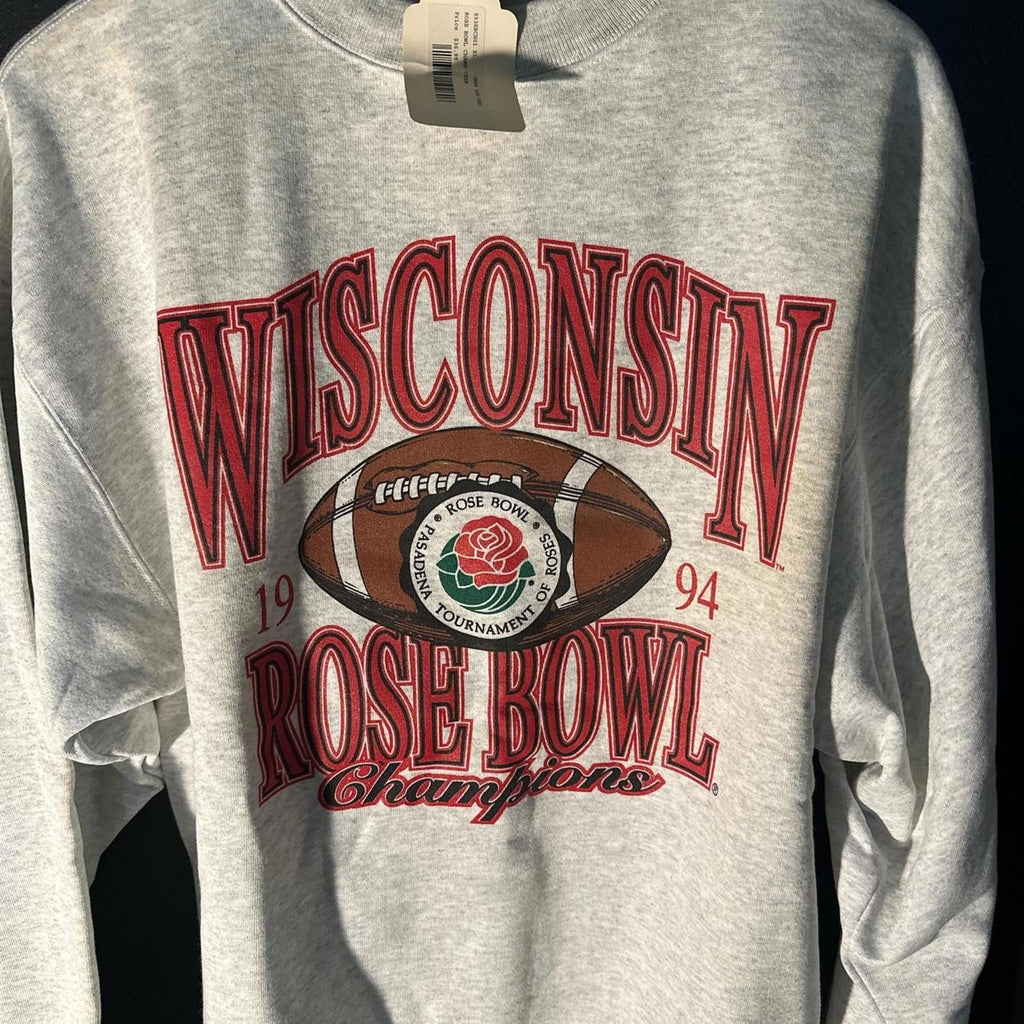 New Vintage 1994 Rose Bowl Wisconsin Champions Crewneck