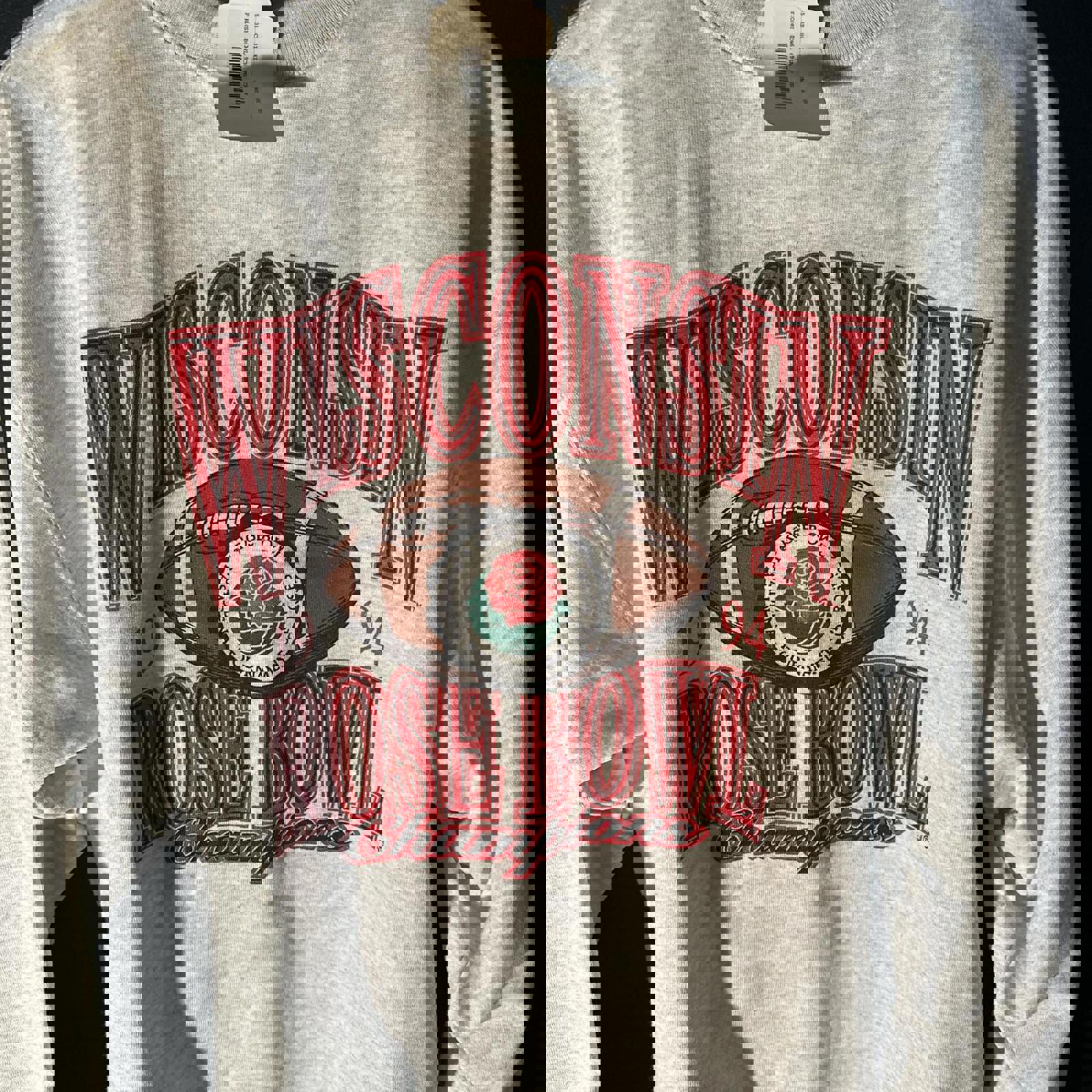 New Vintage 1994 Rose Bowl Wisconsin Champions Crewneck