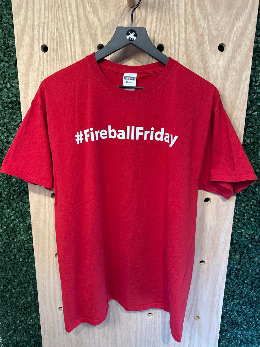Jerzees HiDensi-T Red #FireballFriday Men's T-Shirt Large