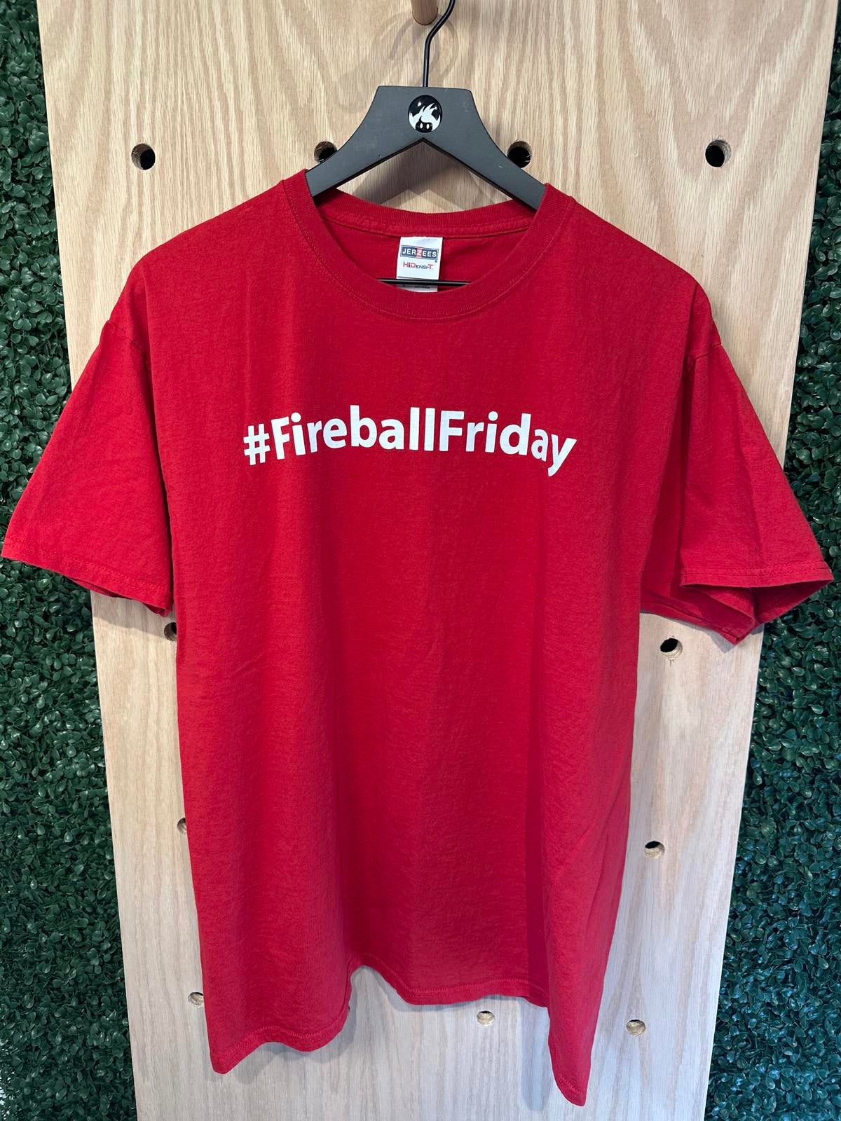 Jerzees HiDensi-T Red #FireballFriday Men's T-Shirt Large