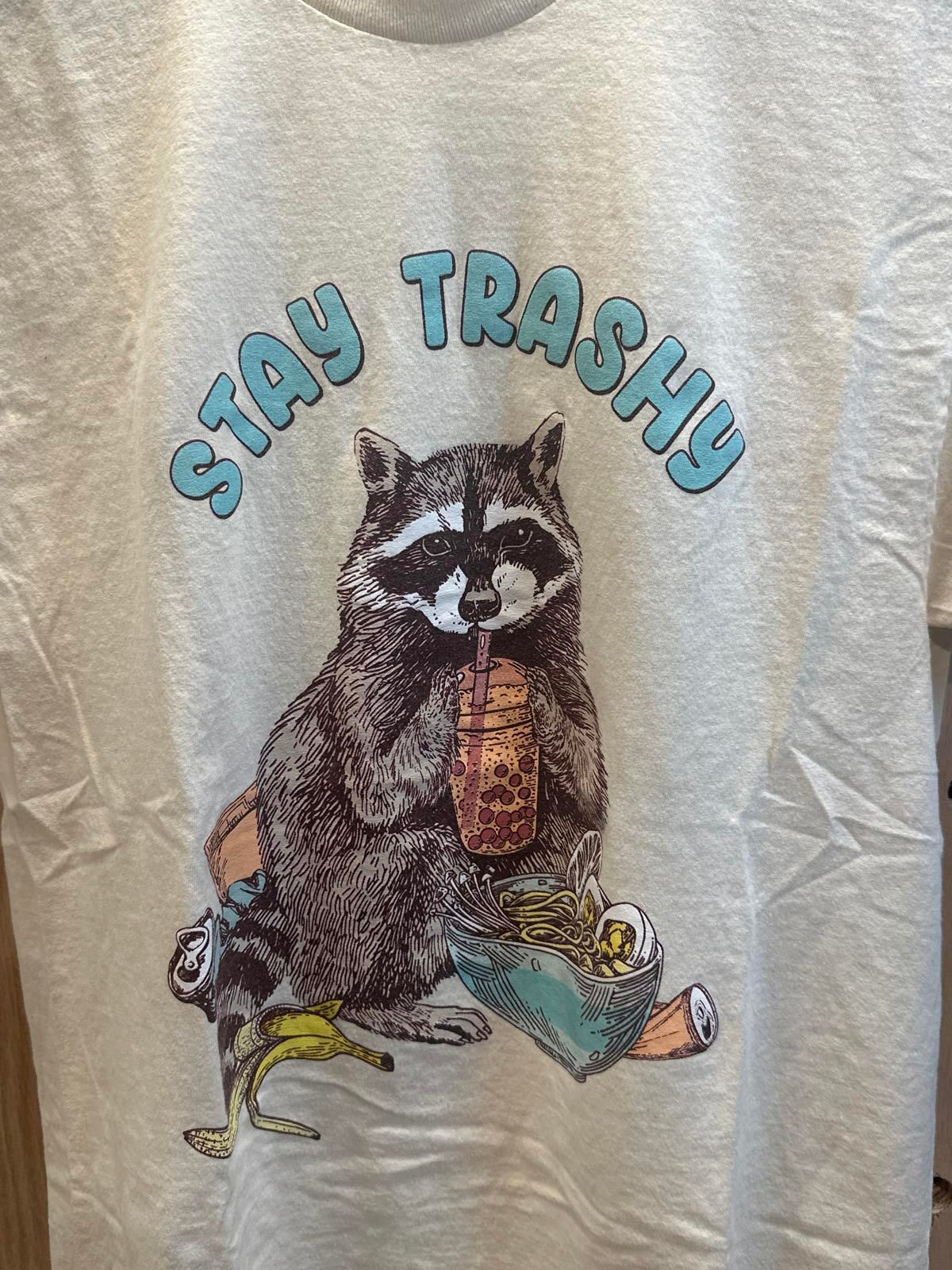 Hanes Stay Trashy Graphic T-Shirt Medium