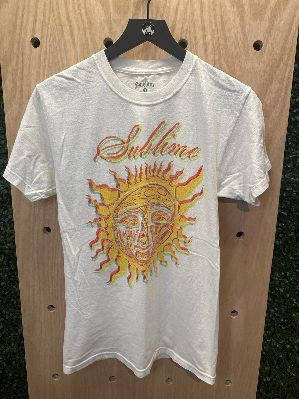 Sublime White Graphic T-Shirt with Sun Design