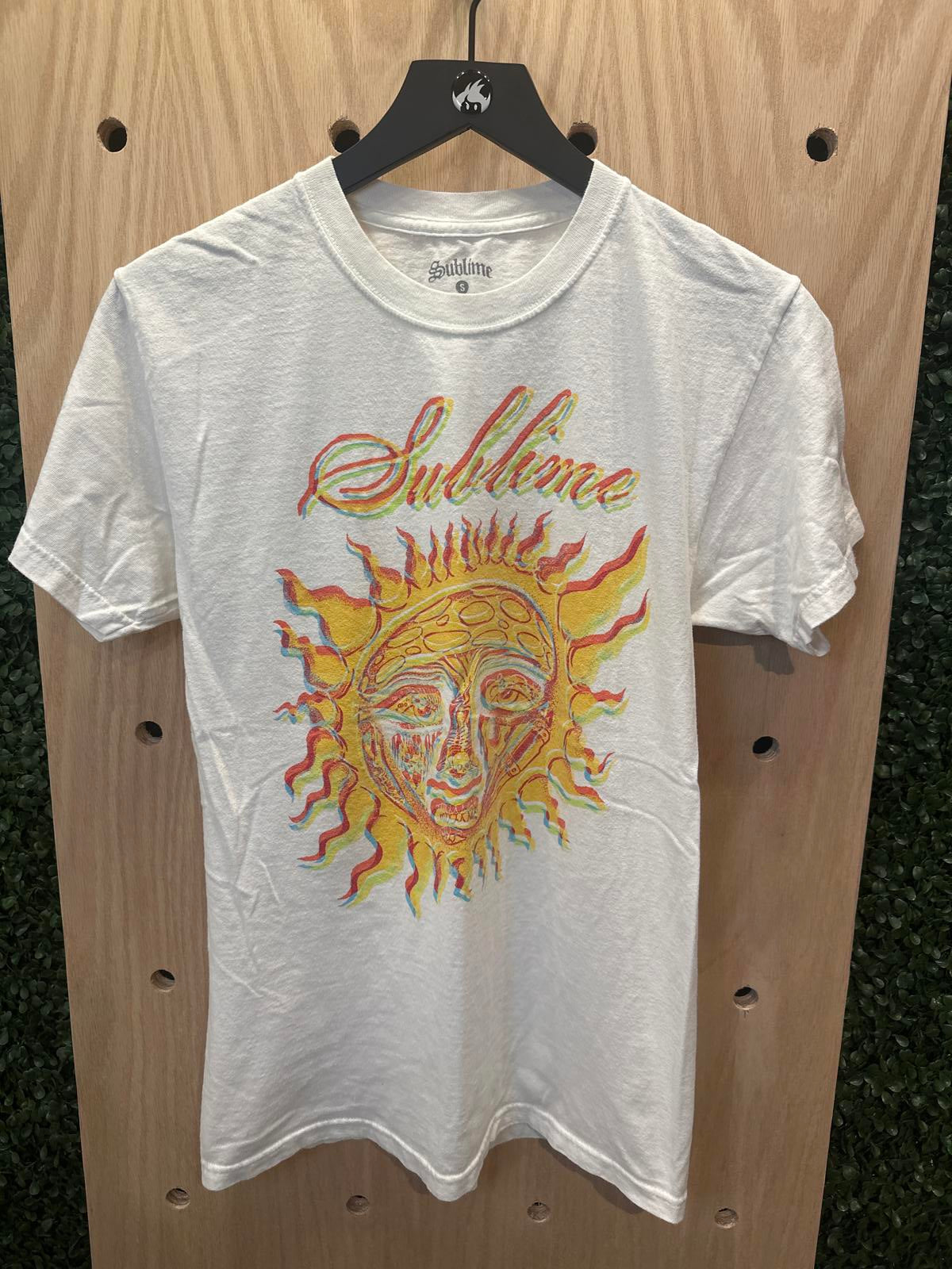 Sublime White Graphic T-Shirt with Sun Design