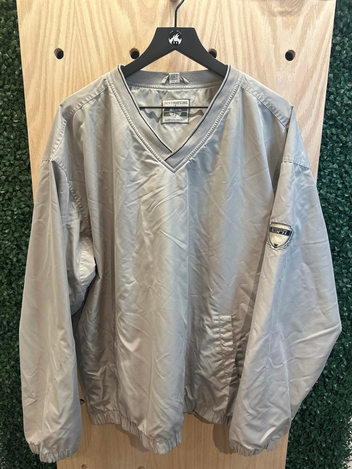 Men's Destinations by American Identity V-Neck Pullover Windbreaker XL