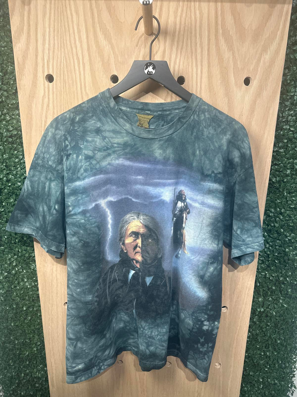 The Mountain Tie-Dye Graphic T-Shirt with Native American Design