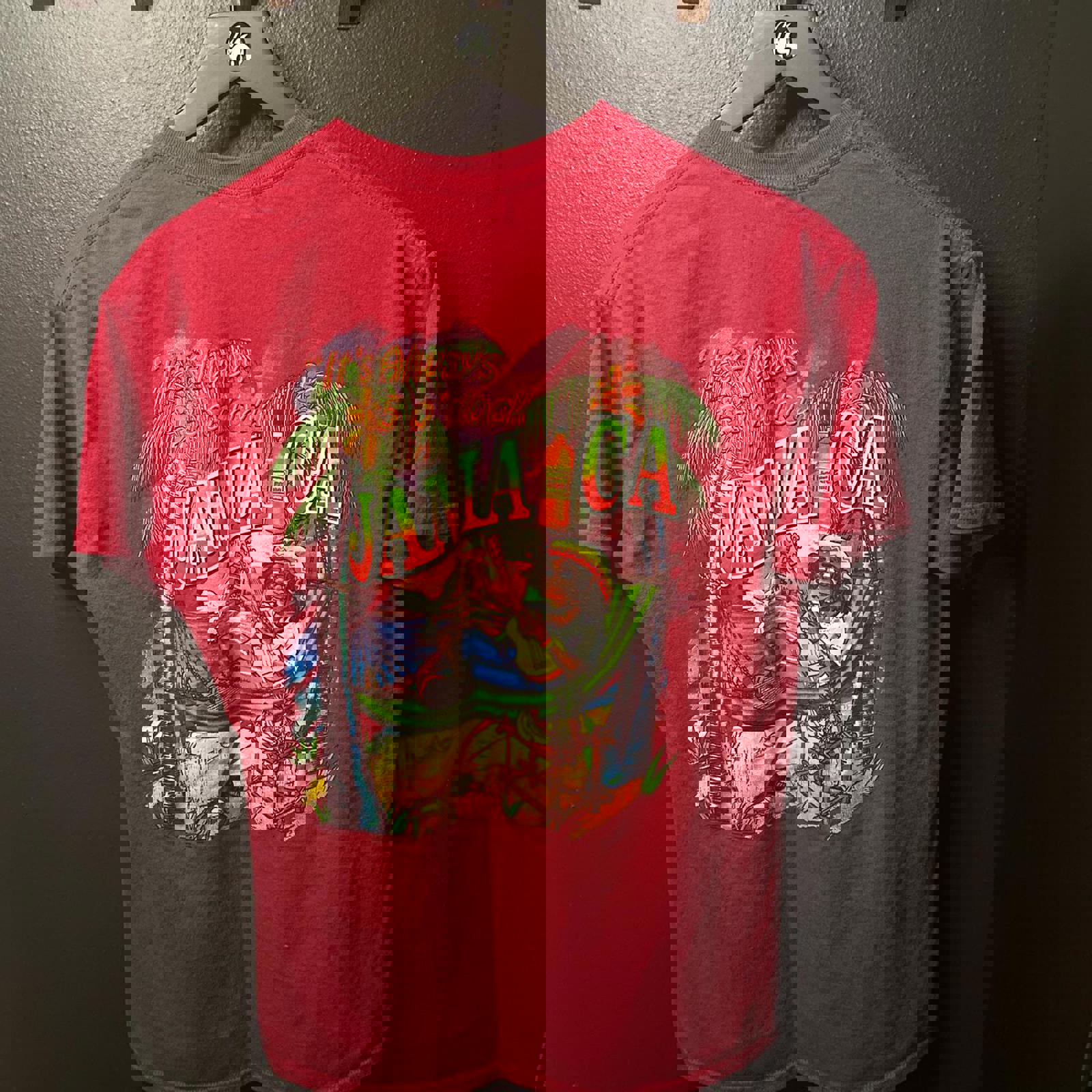 Vintage Gildan Red Jamaica T-Shirt - Always Time for Fun