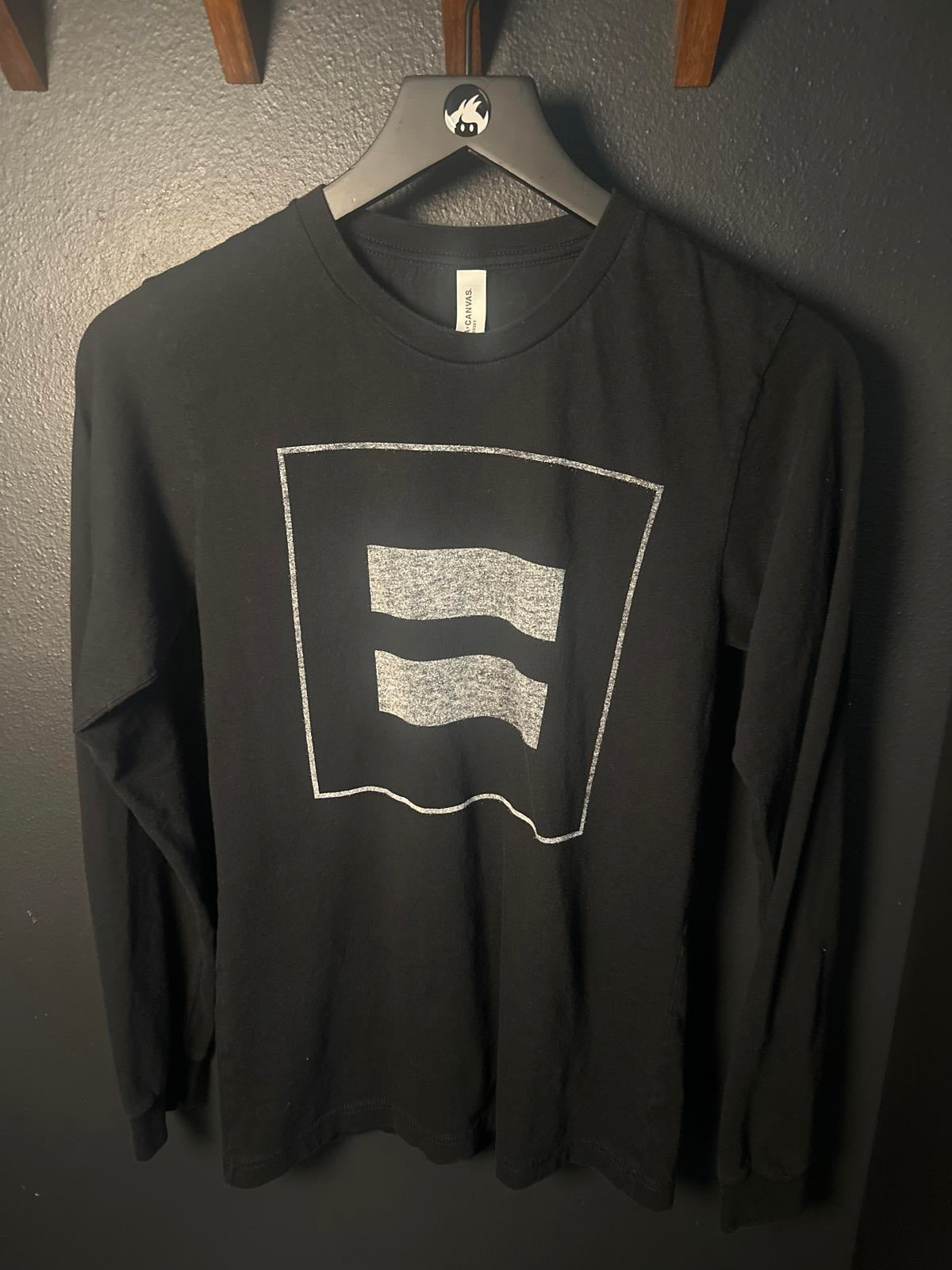 Men's Long Sleeve Equality Graphic Tee - Black with Logo