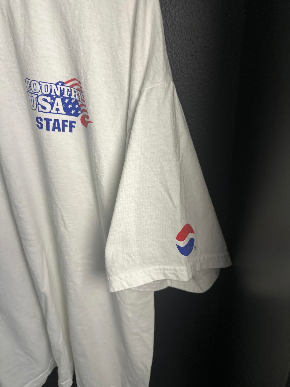 Country USA Staff White Short Sleeve T-Shirt Size 2XL