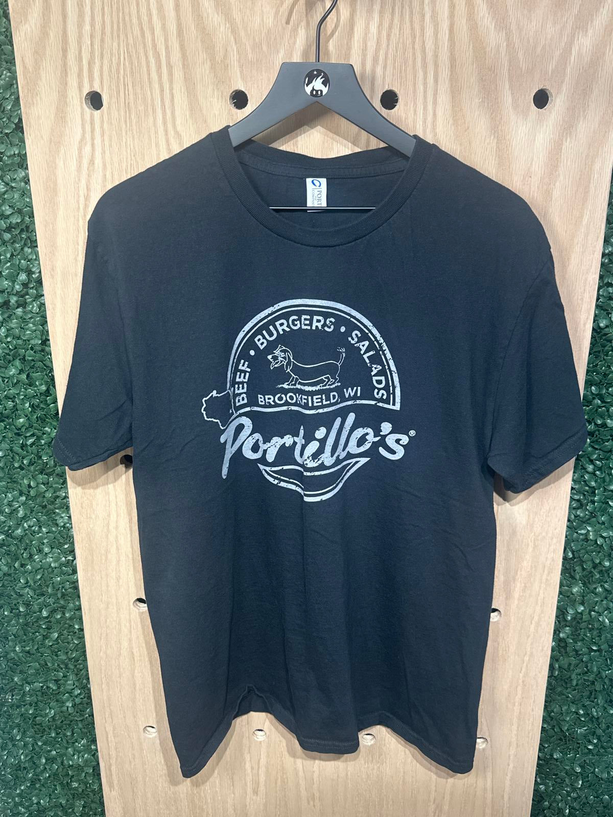 Portillo's Black Graphic T-Shirt
