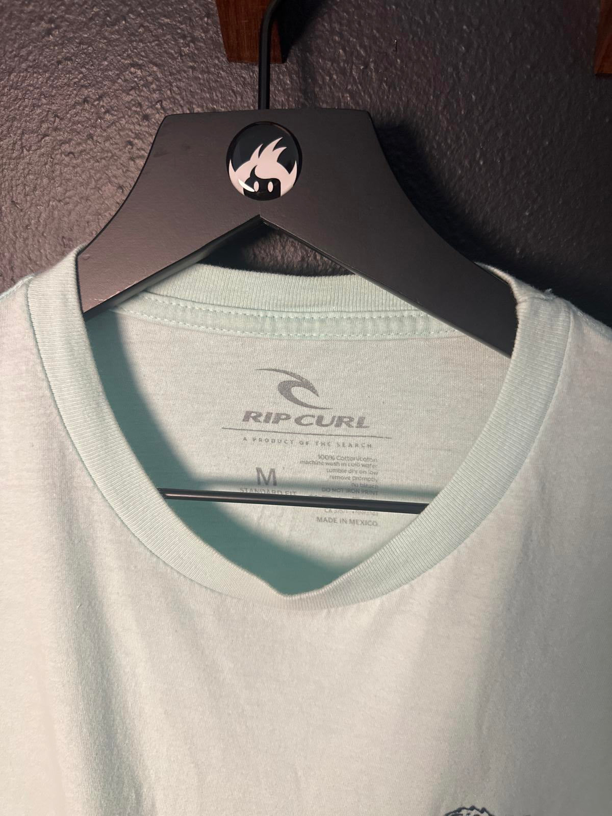 Rip Curl Graphic Tee - Mint Green with Palm Tree Design