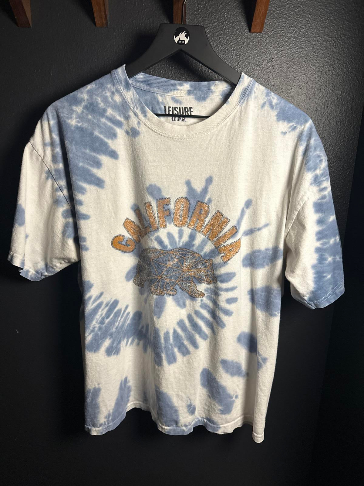 Leisure California Tie-Dye Tee - Blue & White