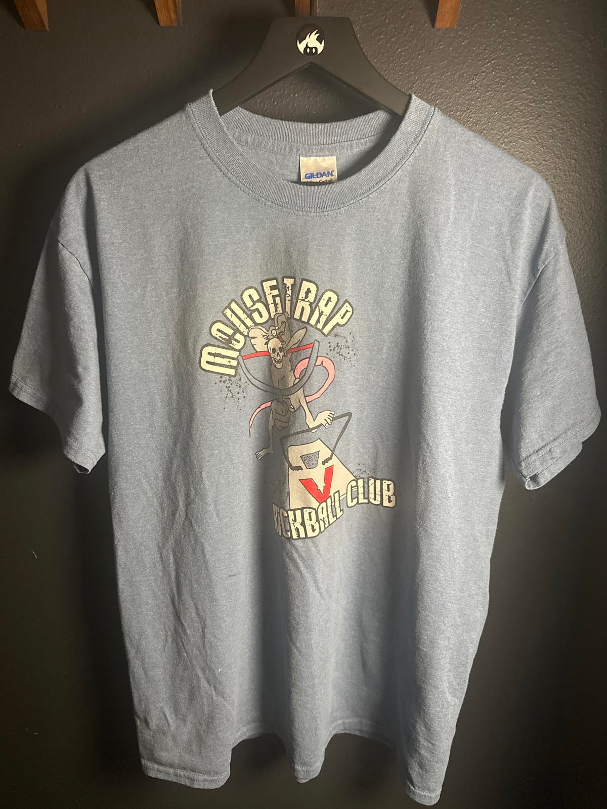 Gildan Ultra Cotton Mouse Trap Kickball Club Graphic T-Shirt, Size Large