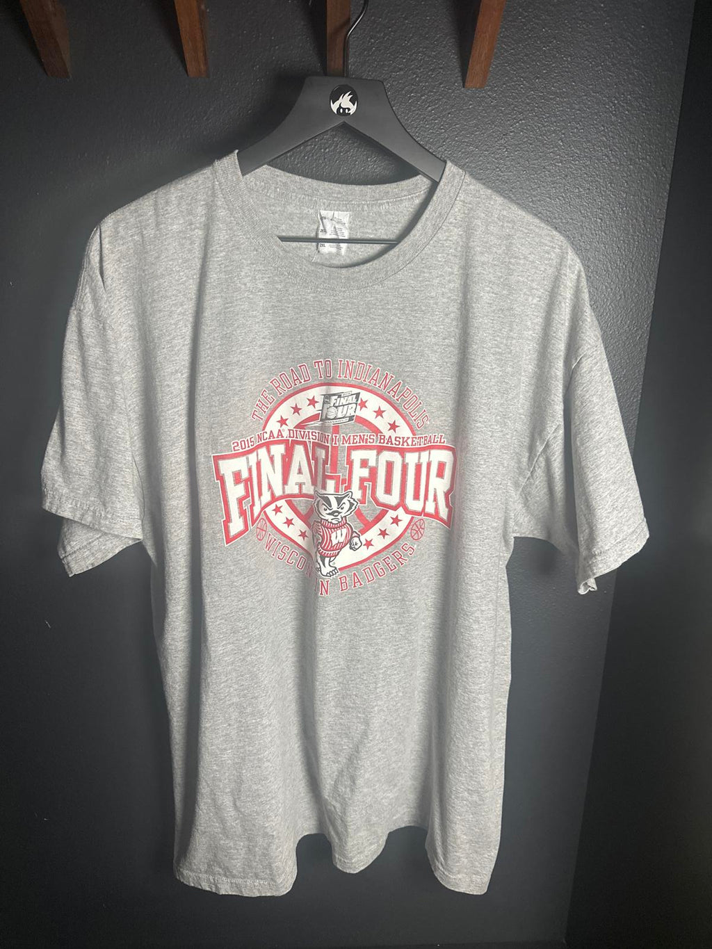 Gray NCAA Final Four Wisconsin Badgers T-Shirt