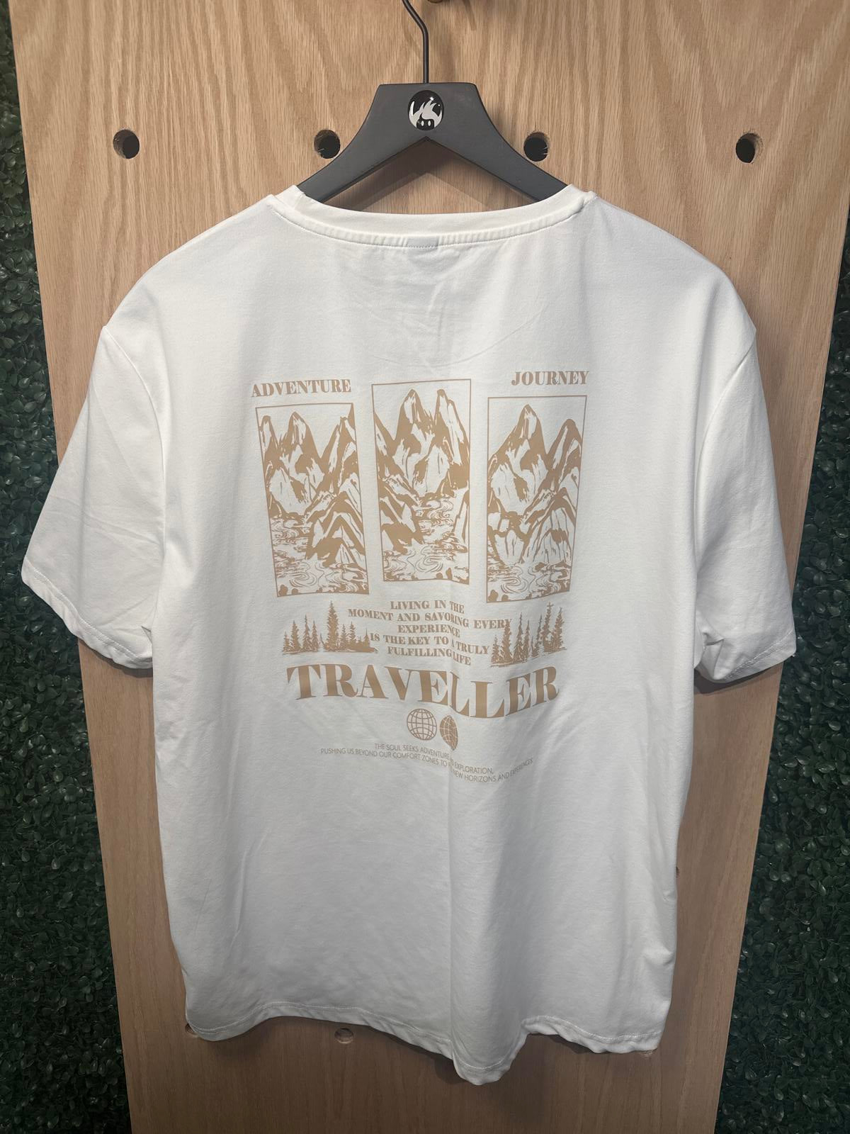 Manfinity White Crew Neck T-Shirt XL