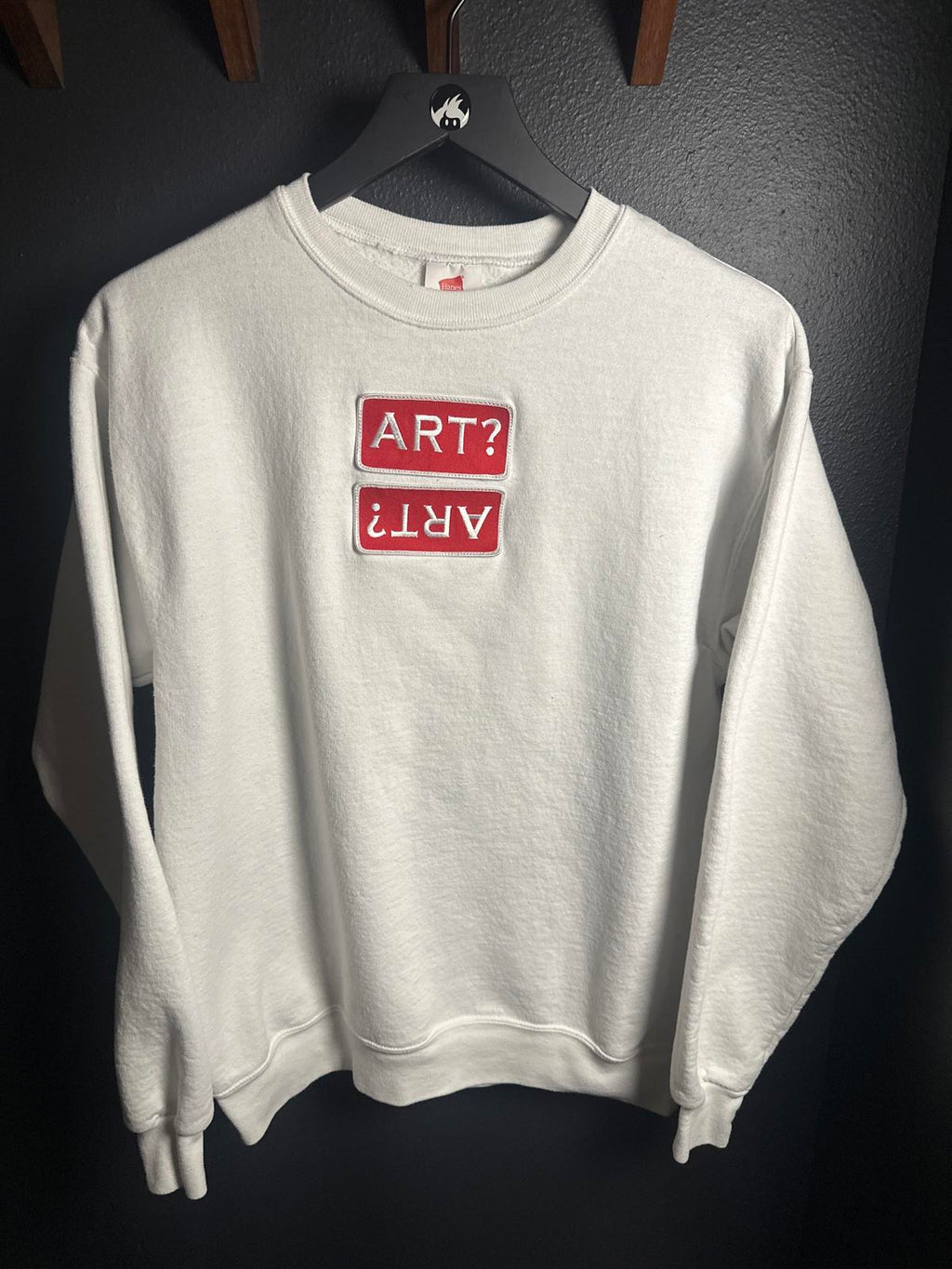 Hanes EcoSmart Sweatshirt with ART? ART? Design - White