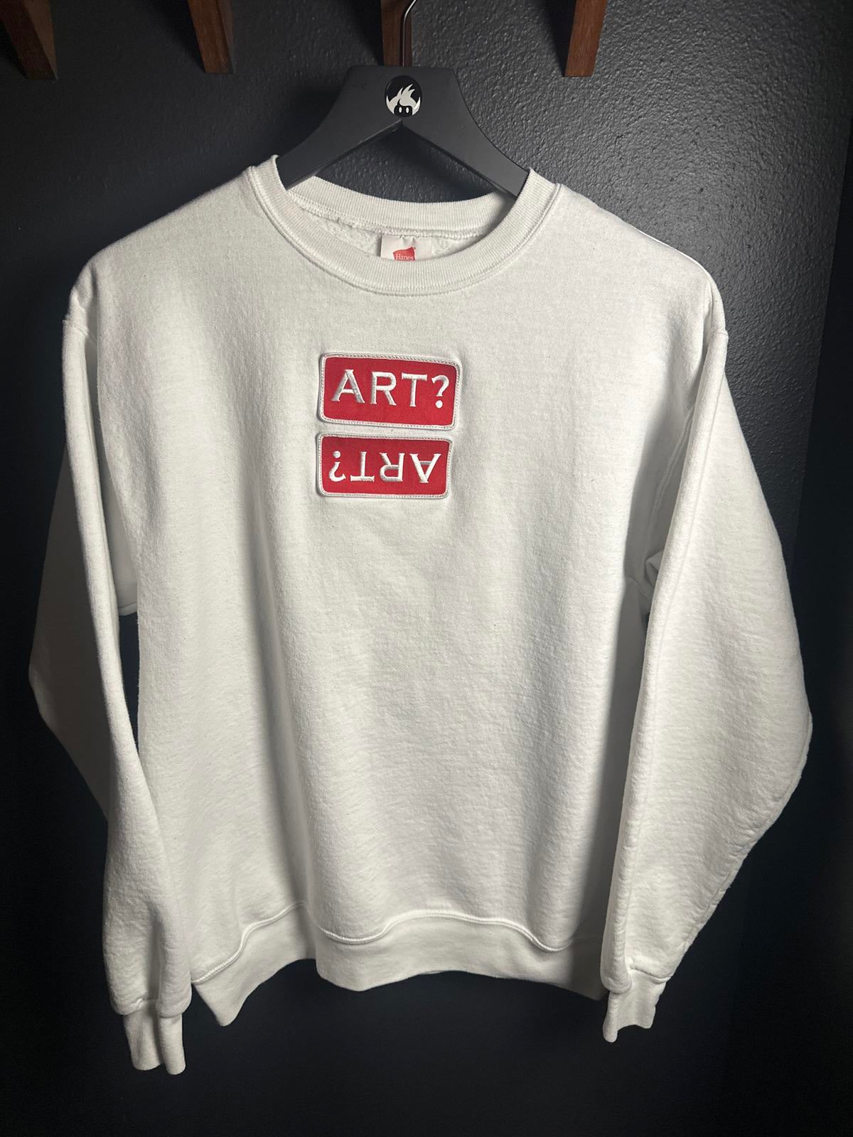 Hanes EcoSmart Sweatshirt with ART? ART? Design - White
