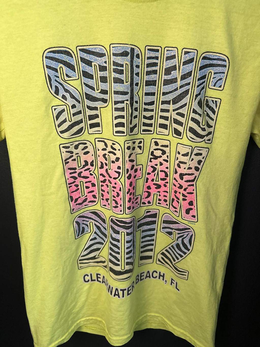 Bright Yellow Spring Break 2012 T-Shirt - Clearwater Beach