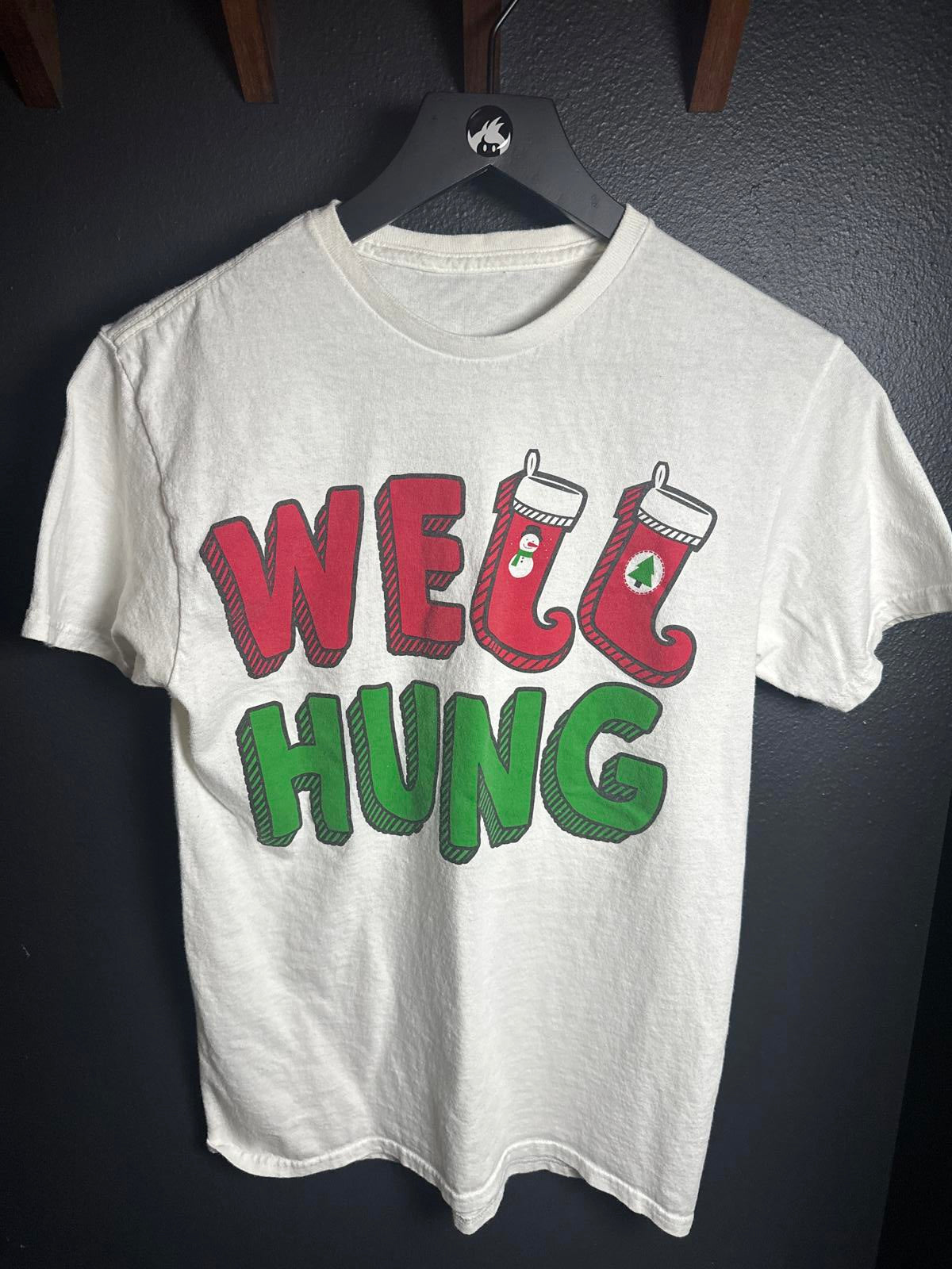 White Graphic 'Well Hung' Christmas T-Shirt