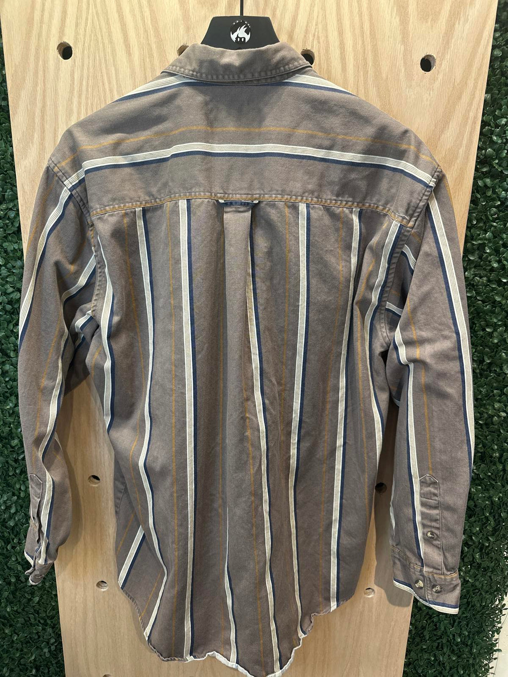 Basic Options Men's Striped Button-Up Shirt