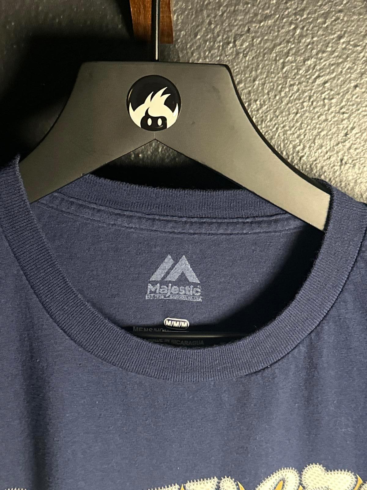 Majestic Brewers Men's T-Shirt Navy Blue Yelich #22