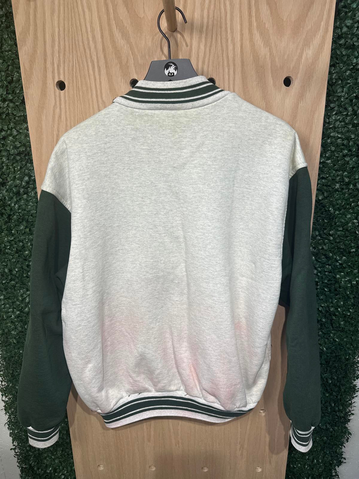 Vintage Fruit Of The Loom Varsity Style Button-Up Sweatshirt Jacket