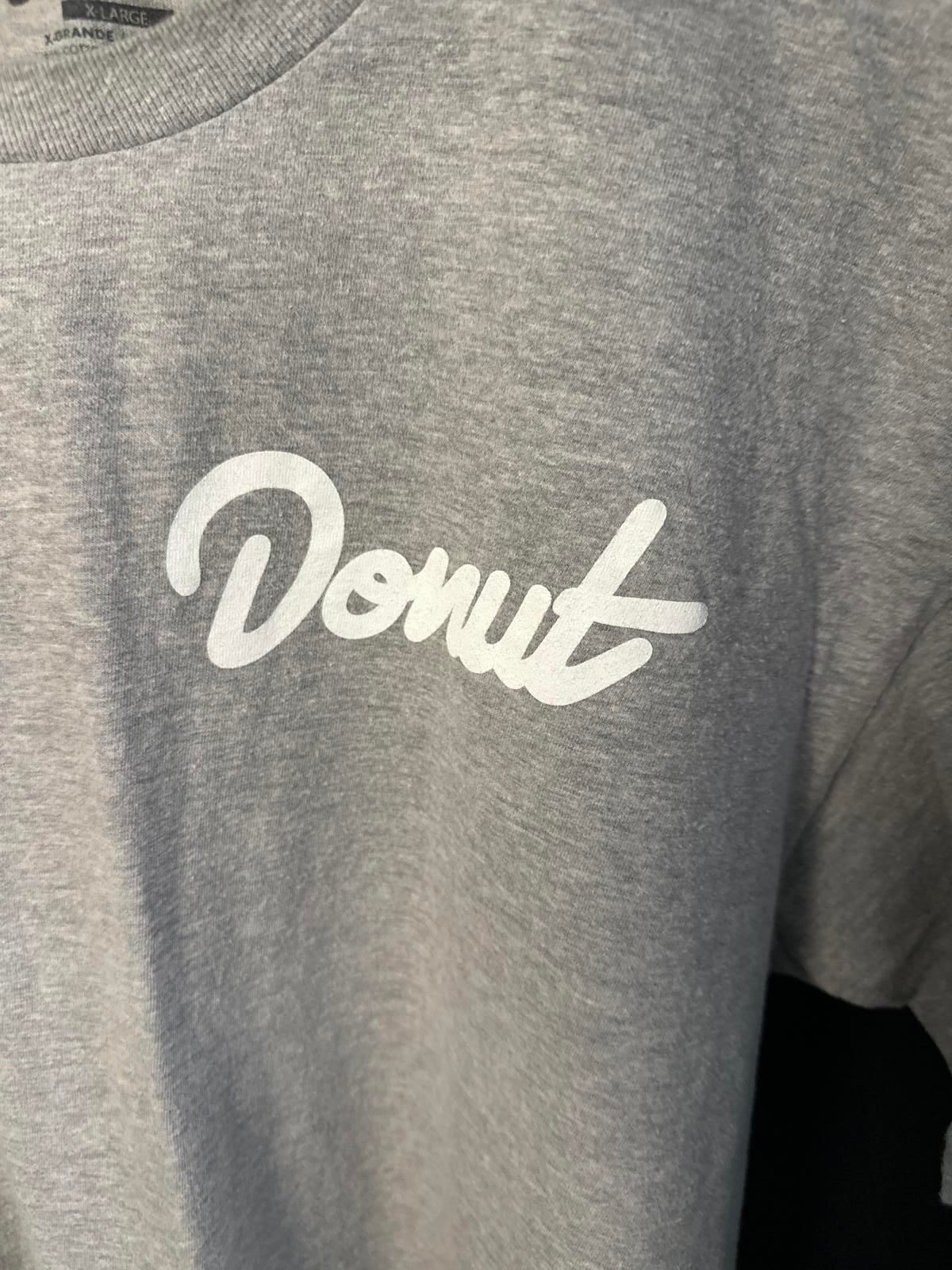 Stylish Donut Logo Gray T-Shirt