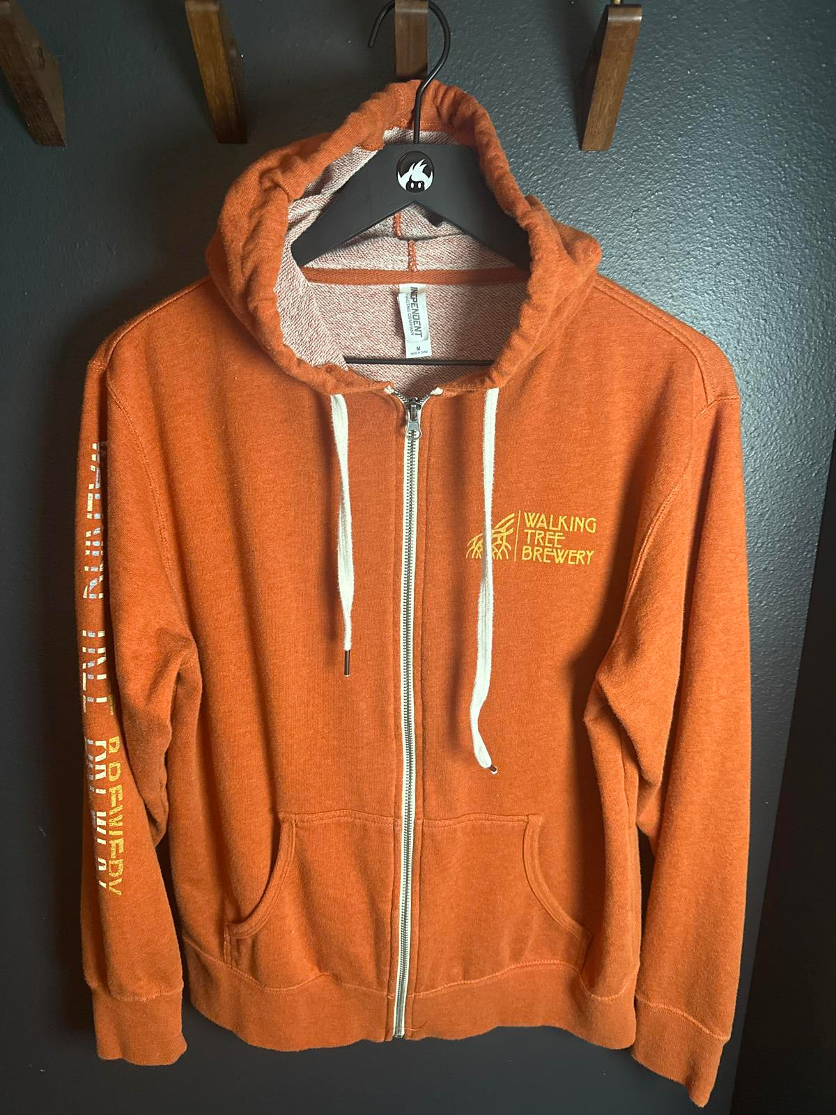 Independent Trading Company Orange Walking Tree Brewery Zip-Up Hoodie
