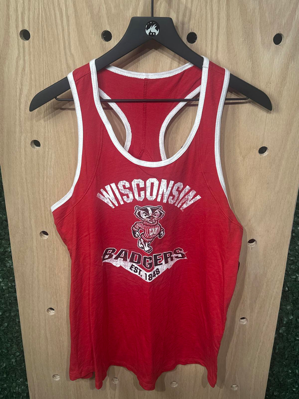 Wisconsin Badgers Women's Red Racerback Tank Top