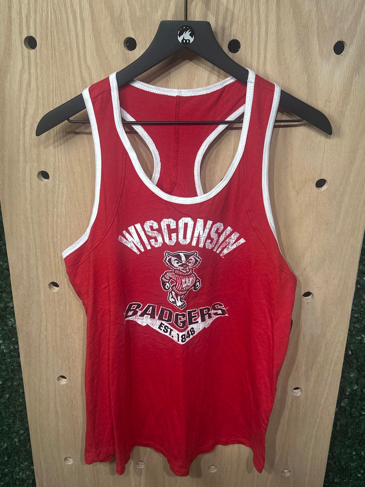 Wisconsin Badgers Women's Red Racerback Tank Top