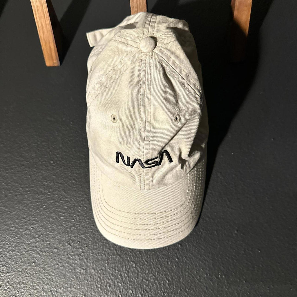 NASA Men's Cream and White Hat